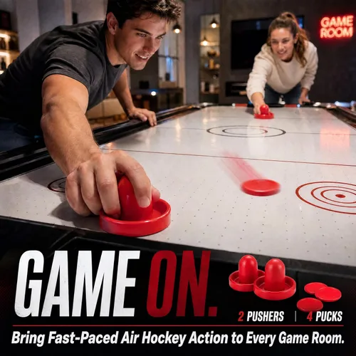 Vista 5 de Juego de discos y paletas de hockey de aire con 2 empujadores y 4