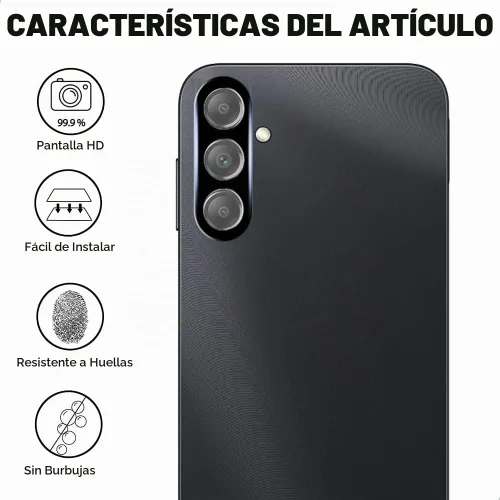 Vista 5 de Paquete de 3 lentes y protectores de pantalla de privacidad para Samsung Galaxy A14 4G / 5G