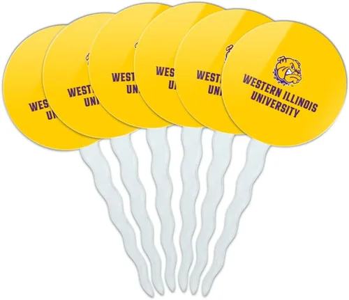 Vista 56 de Abilene Christian - Juego de 6 palillos para cupcakes con logotipo secundario