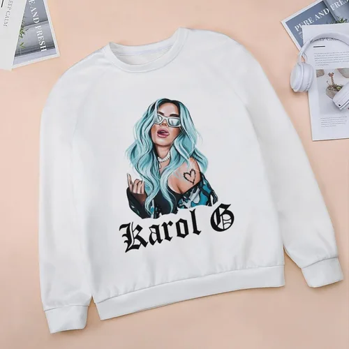 Vista 3 de PAPERBAGS Sudadera para mujer, cuello redondo, manga larga, informal, sin botones