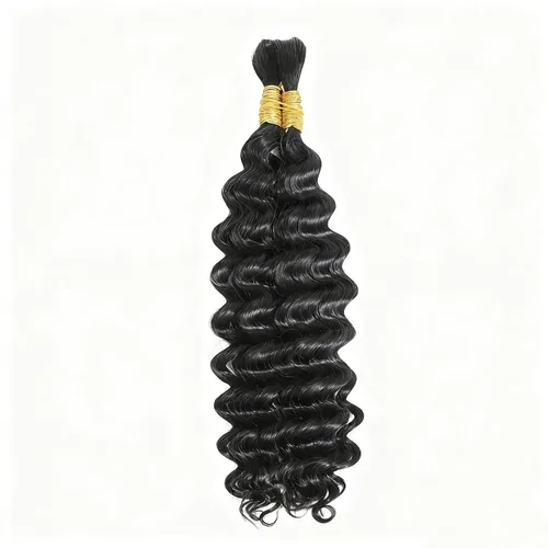 Vista 5 de Cabello humano bohemio, cabello trenzado, 16 pulgadas, 3.53 onzas #1B