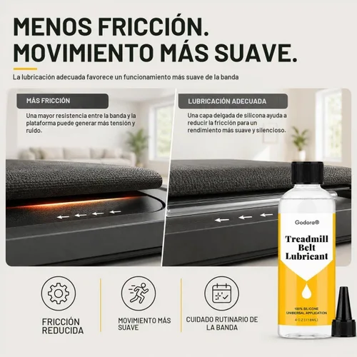 Vista 9 de Lubricante de silicona 100% de alta calidad, 4 onzas para lubricación de cinta de correr, aceite lubricante fácil de aplicar, adecuado para casi