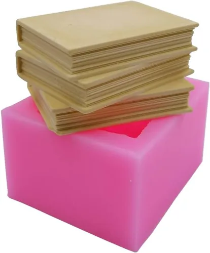 Vista 16 de Molde de jabón de silicona de dos libros, moldes de cera de vela hechos a mano, molde de silicona para pastel de mousse de chocolate, gelatina