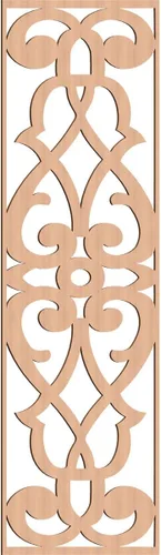 Vista 45 de 9 3/8"W x 24 3/8"H x 1/4"T Bellaire Decorativos Paneles de pared de madera calado, abedul