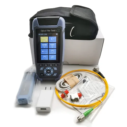 Vista 6 de Mini-Pro 1310/1550nm SM OTDR Probador multifunción integrado OPM/OLS / RJ45 prueba/VFL Rango de prueba 16.4 ft-60Km Rango dinámico 24dB/22dB