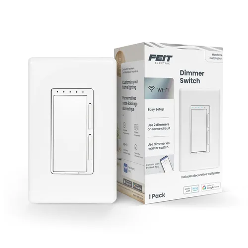 Vista 17 de Feit Electric - Interruptor de luz inteligente WiFi regulable con control remoto, unipolar/3 vías/4 vías, control de voz con Alexa y Google Asst