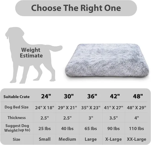 Vista 6 de Cama ortopédica para perros de tamaño grande, lavable con funda extraíble, cama para jaula impermeable, fondo antideslizante, cama para mascotas