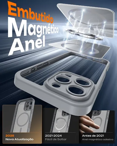 Vista 905 de TOCOL Funda para iPhone 11, compatible con Magsafe, protección completa de cámara, imanes integrados, protección contra caídas, funda translúcida