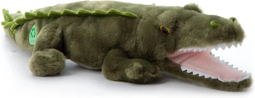 Vista 4 de The Petting Zoo Peluche de cocodrilo, regalos para niños, animales salvajes del zoológico Onez, juguete de peluche de cocodrilo de 22 pulgadas