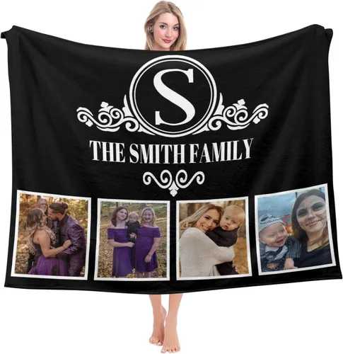 Vista 13 de Mantas personalizadas con fotos, regalos personalizados para parejas, manta con fotos personalizada, regalos para siempre y para siempre, regalo