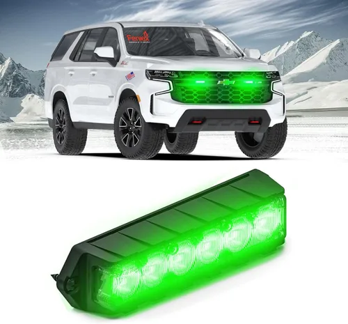 Vista 8 de Feniex Industries: Luces de advertencia LED profesionales de montaje en superficie Fusion-S (ámbar) para obras públicas y camiones de remolque