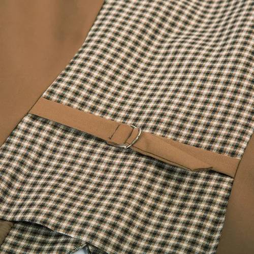 Vista 6 de Belle Poque Chaleco de doble botonadura para mujer, con cuello de solapa vintage, con 2 bolsillos