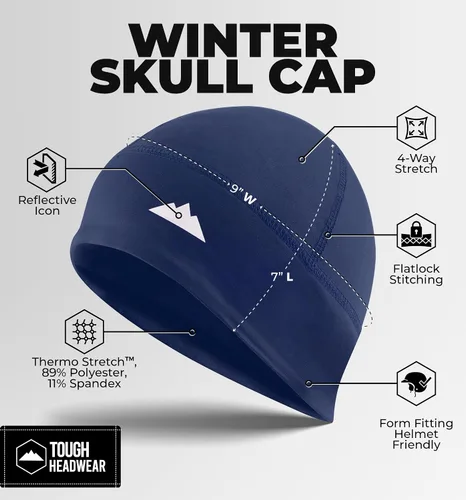 Vista 37 de Tough Headwear Skull Cap for Men-Motorcycle Head Cap,Sweat Caps for Men, Skull Cap Helmet Liner,Running Beanie Parent