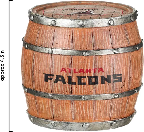 Vista 4 de FOCO NFL Team Logo 5-Pack Barrel Beverage Drink Coaster Set