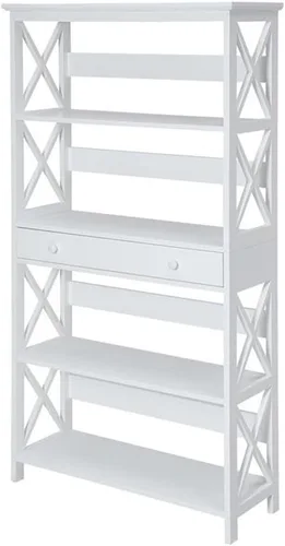 Vista 13 de Convenience Concepts Oxford - Estantería de 5 niveles con cajón, color negro