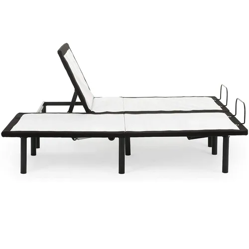 Vista 3 de Blissful Nights e1 - Base de cama ajustable con colchón de espuma viscoelástica con infusión de gel firme de 8 pulgadas, solo inclinación y control