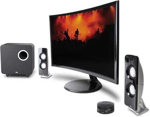 Vista 7 de Cyber Acoustics CA-3610 Sistema de altavoces multimedia 2.1 con subwoofer, altavoces de computadora perfectos para PC o Mac, ideal para música