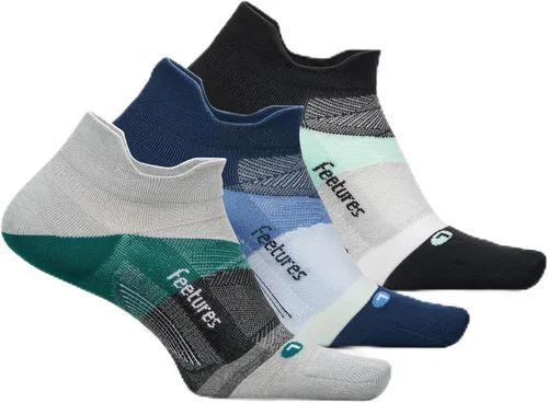 Vista 19 de Feetures Elite - Calcetines tobilleros ultraligeros que no se muestran - Calcetines deportivos con compresión dirigida Azul Ártico (1 par)