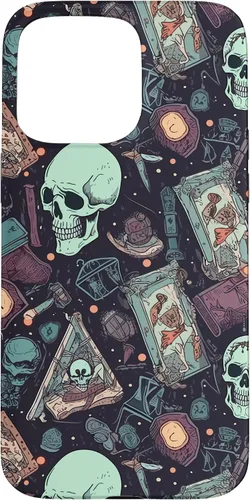 Vista 31 de Eerie Tarot Cards and Crystals Pattern Scary Cute Halloween Case for iPhone 17