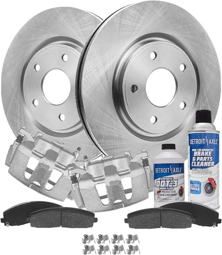 Vista 78 de Detroit Axle - Rotores de freno para Nissan NV2500 NV3500 NV1500 NV1500 2012-2021, repuesto de rotores de freno de disco: rotor delantero de 14.17