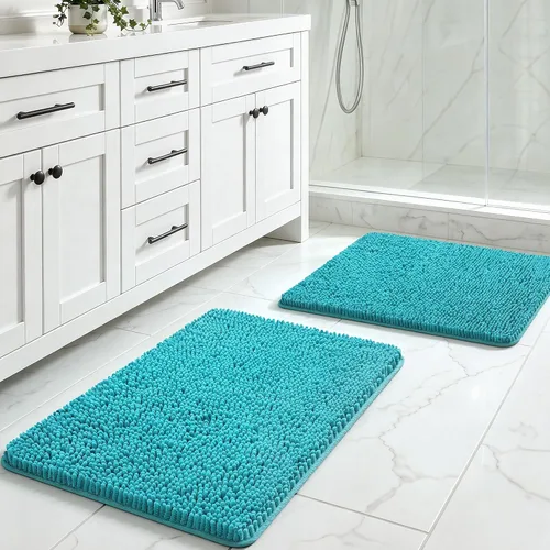 Vista 8 de LOCHAS - Alfombra de baño de lujo lanuda de 24 x 17 pulgadas, color beige