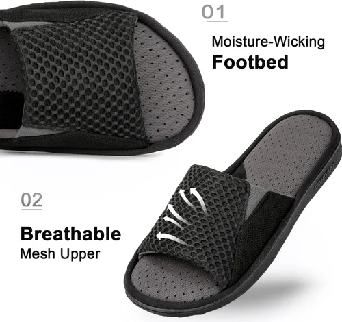 Vista 5 de Cómodas pantuflas de espuma viscoelástica para hombre