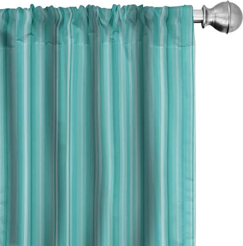 Vista 30 de Ambesonne - Paquete de cortinas de ventana de invierno de 2 unidades, cristales ornamentales de hielo con tiempo frío de enero abstracto, juego
