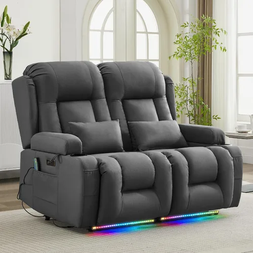 Vista 38 de URRED Wall Hugger Power - Sofá reclinable con masaje y calor, color beige