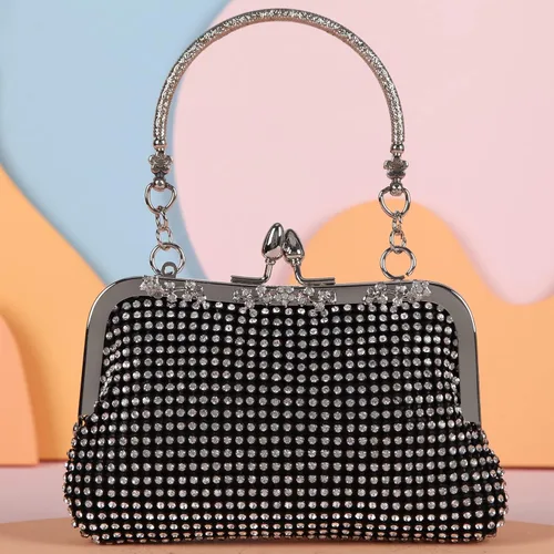 Vista 3 de Fawziya Rhinestone Crystal Embrague Lindos bolsos de noche y embragues para las mujeres