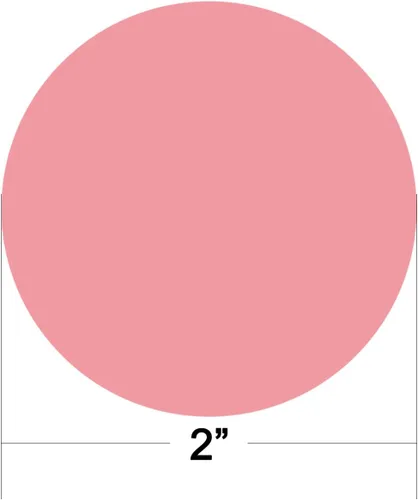 Vista 2 de FirstZi Etiquetas térmicas redondas rosadas de 2 pulgadas, 500 calcomanías adhesivas para envío, código de barras, código QR, compatibles