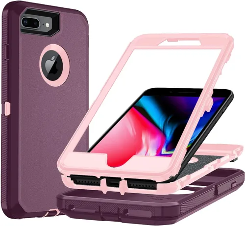 Vista 59 de Funda para iPhone 7/8Plus, iPhone 8 Plus y 7 Plus, resistente protección para teléfono, a prueba de golpes, a prueba de polvo, a prueba de caídas