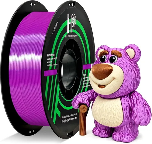 Vista 12 de HP3DF Filamento PLA de Doble Color, Filamento de Seda Brillante Azul Rosa para Impresora 3D, Filamento PLA de 1.75mm, precisión dimensional +