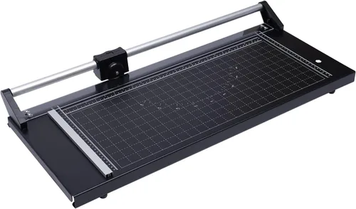 Vista 5 de Cortador de papel giratorio deslizante de precisión manual de 24 pulgadas, película de papel fotográfico de PVC, cortador rodante de PVC