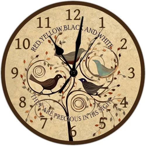 Vista 9 de Reloj de pared de crisantemo, girasoles, reloj de pared sin tictac, reloj de pared de 10 pulgadas, funciona con pilas, moderno reloj redondo