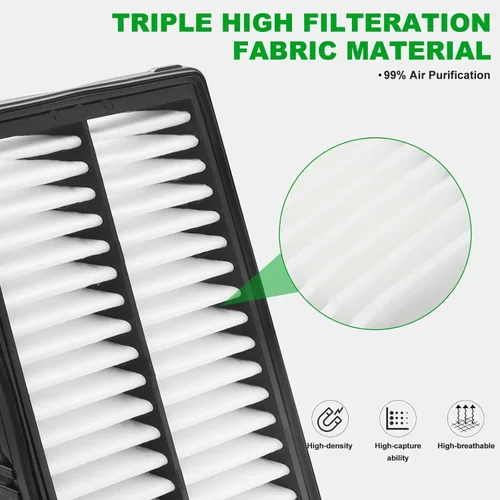 Vista 4 de CF10134 CA11113 Filtro de aire de cabina y motor para Honda Civic 2012 2013 2014 2015 1.8L L4