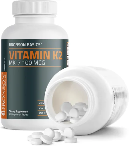 Vista 6 de Bronson Vitamina K2 MK-7 100 MCG, K2 como menaquinona MK7, soporte óseo sin OMG, 120 tabletas