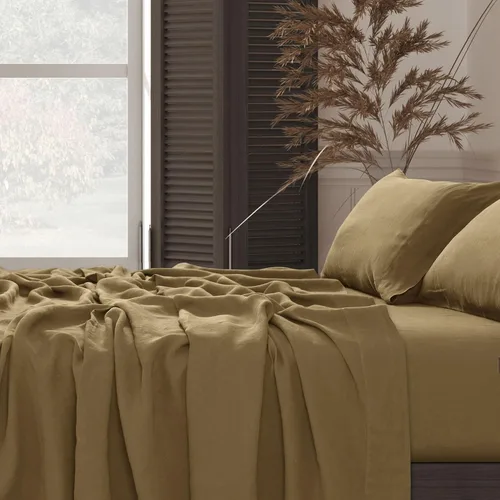 Vista 9 de Tribeca Living Juego de sábanas de cama tamaño King, de percal de algodón egipcio sólido, suaves y crujientes, con bolsillo extra profundo, 350