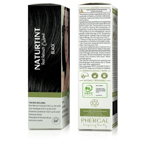 Vista 6 de Naturtint Black Root Retouch Crème - Tinte permanente para el cabello, sin amoníaco, gris oculto, sin aroma artificial, 1.52 onzas líquidas