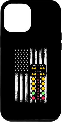 Vista 26 de American Flag Drag Strip Auto Tree Light Racecar Driver Case for iPhone 16