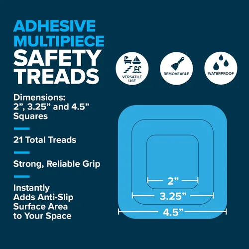 Vista 6 de Calcomanía adeshiva antideslizamiento para seguridad en el baño, 21 unidades Reliable Grip For Tubs, Showers, Stairs & More, Easy Install, Strong