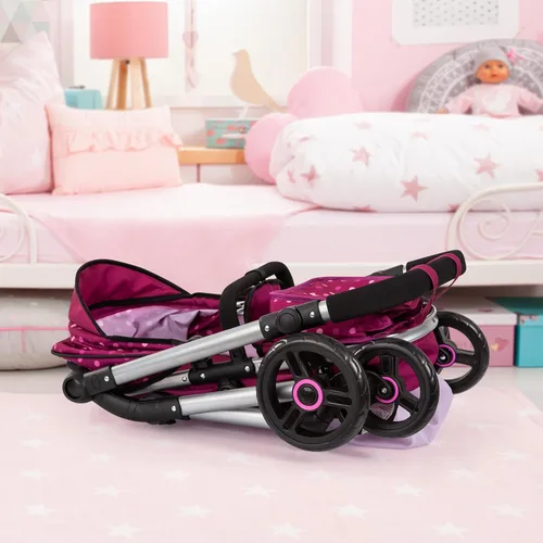 Vista 5 de Bayer Design City Baby Doll Pram, rosa oscuro