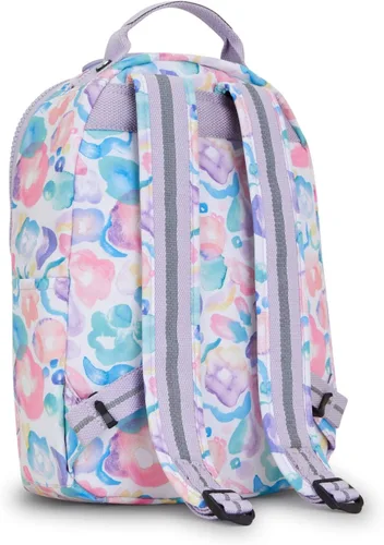 Vista 6 de Kipling Seúl - Mochila pequeña para tableta, diseño de flores acuáticas, talla única