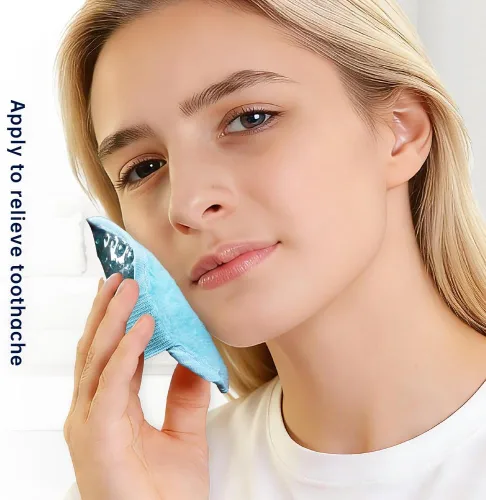 Vista 4 de Paquete de 2 paquetes de hielo de gel para lesiones, lindos paquetes de gel frío y caliente reutilizables para aliviar el dolor de fiebre, muelas