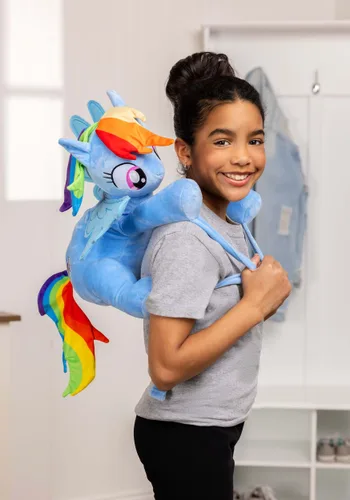 Vista 2 de Mochila de Peluche Rainbow Dash de My Little Pony para Niños Multicolor