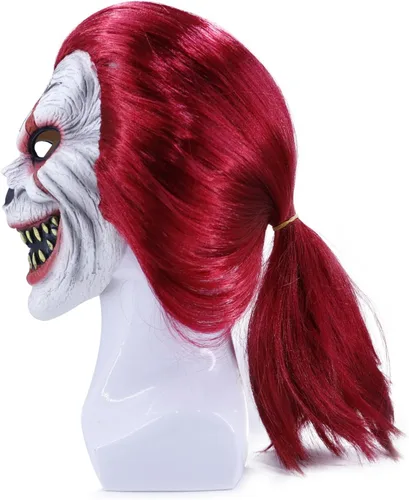 Vista 5 de Máscara de payaso aterrador, máscara de diablo de terror