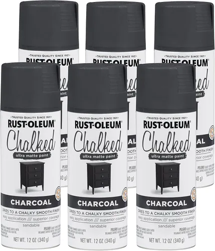 Vista 45 de Rust-Oleum 302592 - Pintura a la tiza en aerosol ultramate de 12 onzas (paquete de 1), color gris envejecido