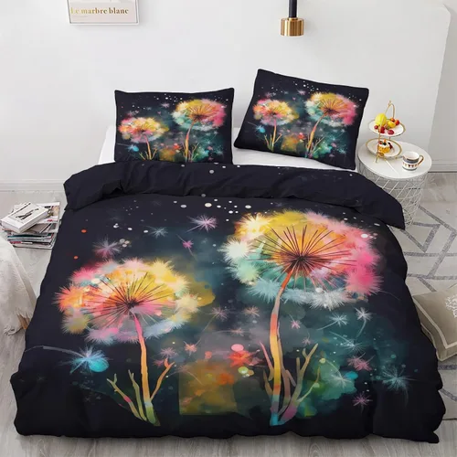 Vista 12 de Funda de edredón abstracta tamaño individual Juego de ropa de cama de arte colorido 2 piezas Funda de edredón con patrón de microfibra suave