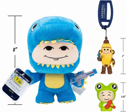 Vista 6 de DevSeries Arsenal Paquete de Coleccionista - Tres códigos de artículo virtual exclusivos con Rex azul de peluche, Froggy Squooshems y Monky Hanger