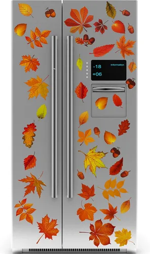 Vista 5 de 174 calcomanías de hojas de otoño para ventana, 9 hojas de arce, conos de pino, calcomanías estáticas de ventana para el día de Acción de Gracias