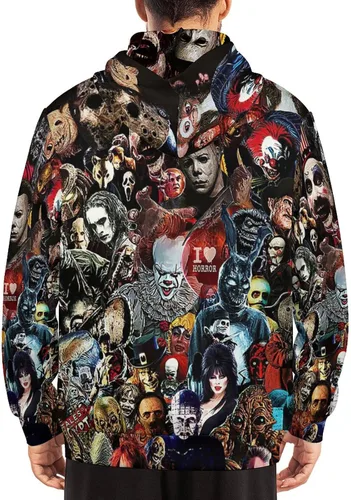 Vista 3 de Todruwzs Sudadera unisex con capucha con estampado 3D de manga larga con bolsillo para hombres y mujeres